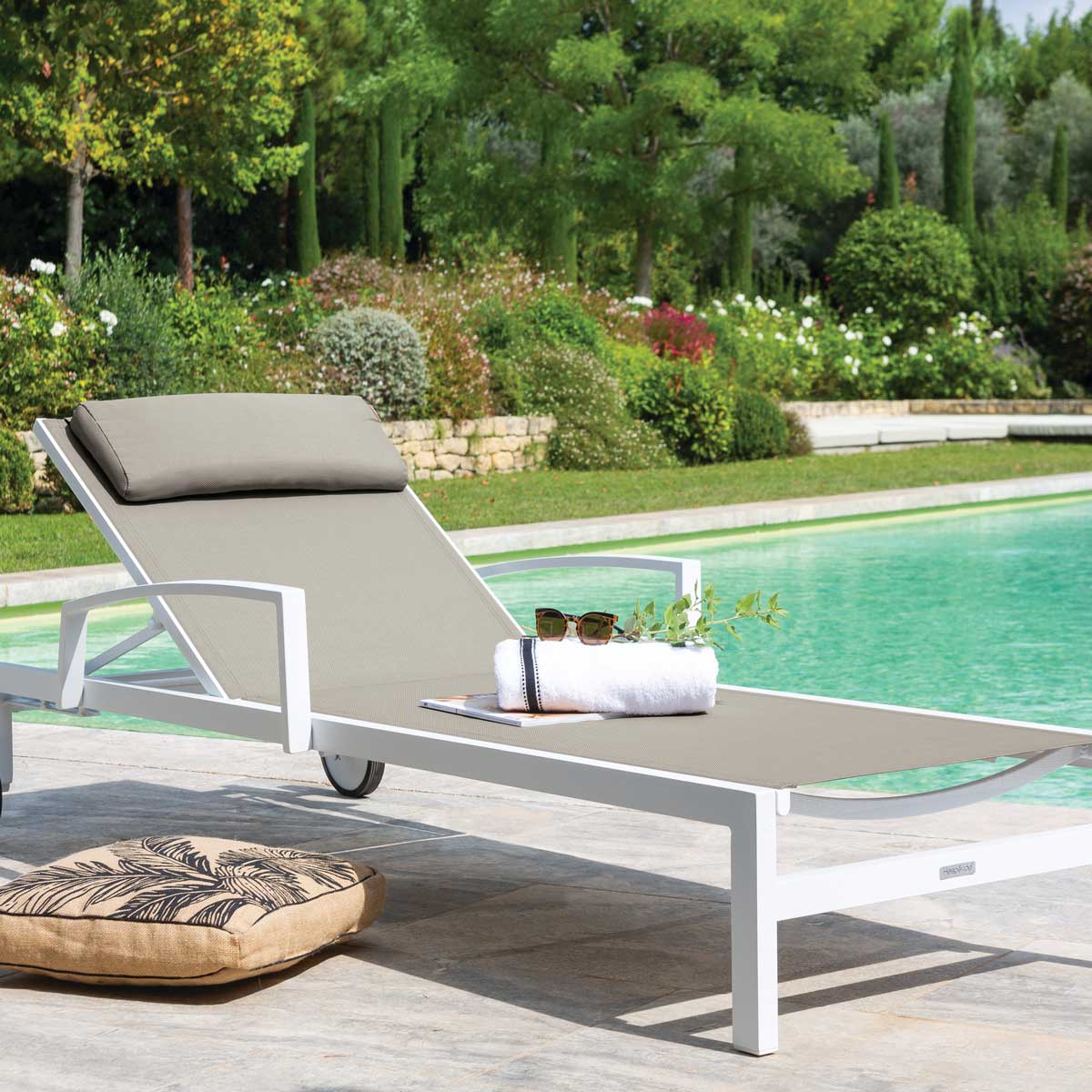 Espreguiçadeira OCALA cinza claro