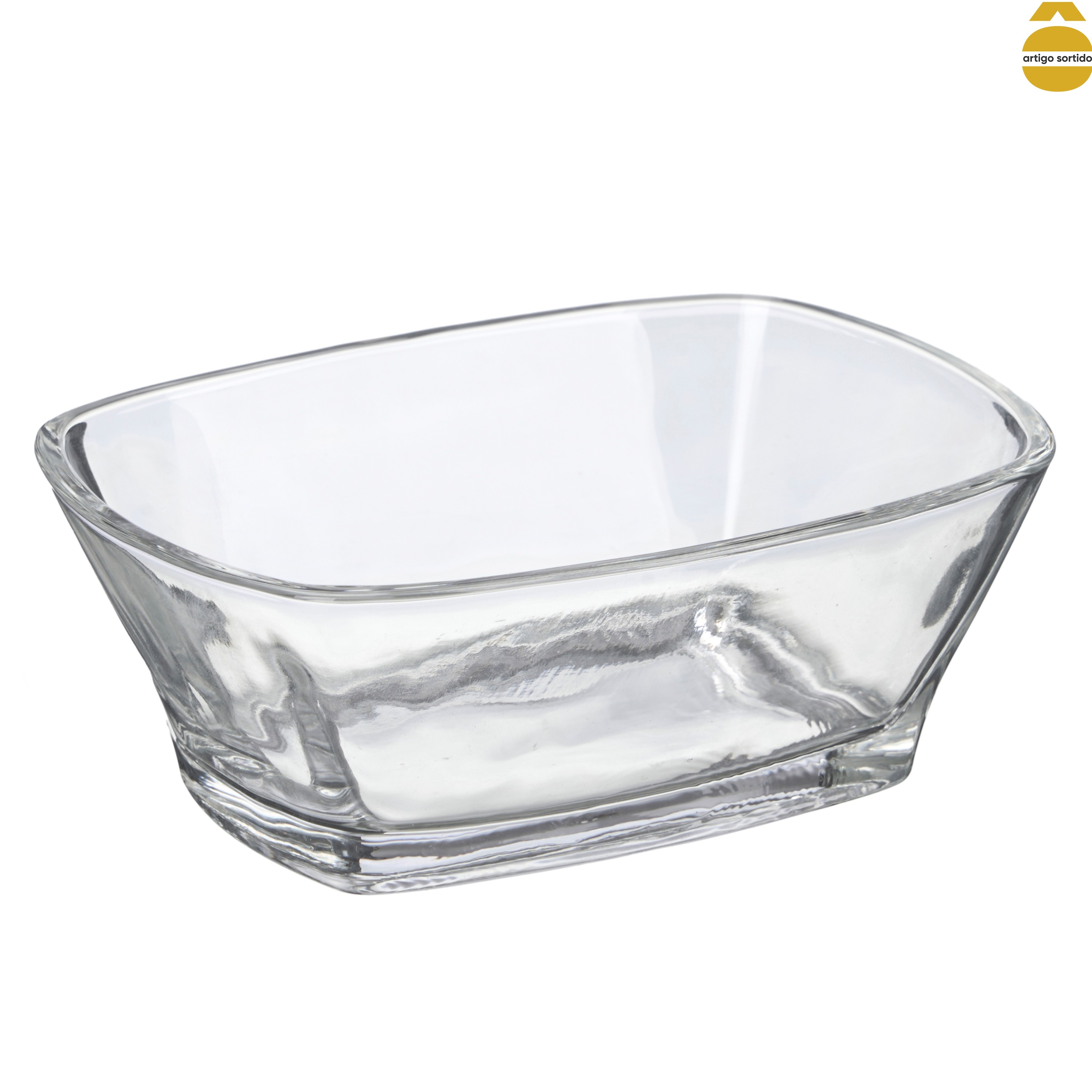 Ta&ccedil;a de vidro retangular