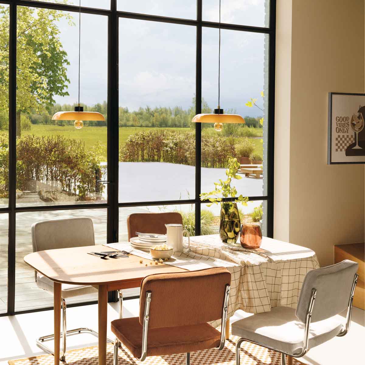 Candeeiro de teto JODY em vidro