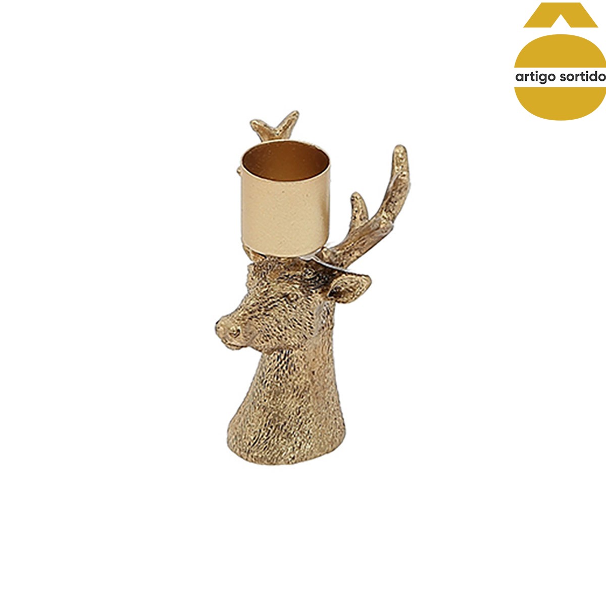 Casti&ccedil;al dourado forma de animal