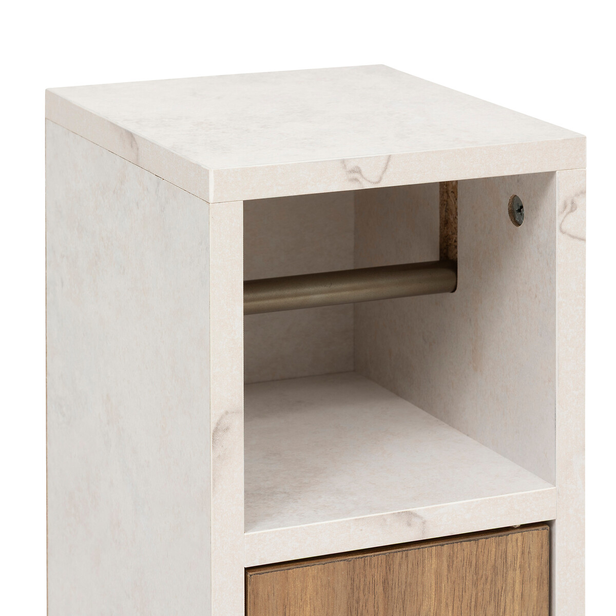 M&oacute;vel porta rolos C&Ocirc;ME com porta castanho