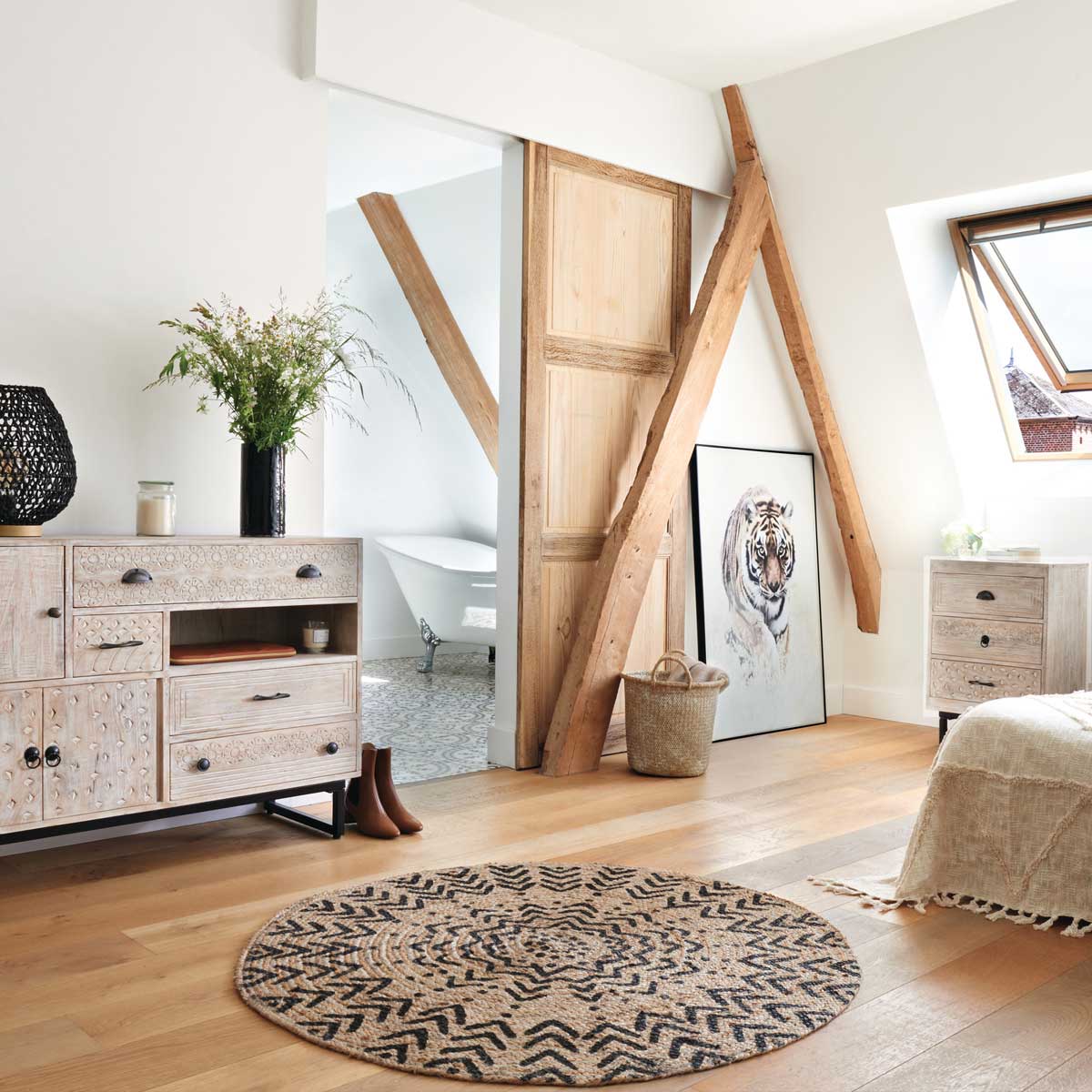 Candeeiro de mesa ETEL preto 35,5cm