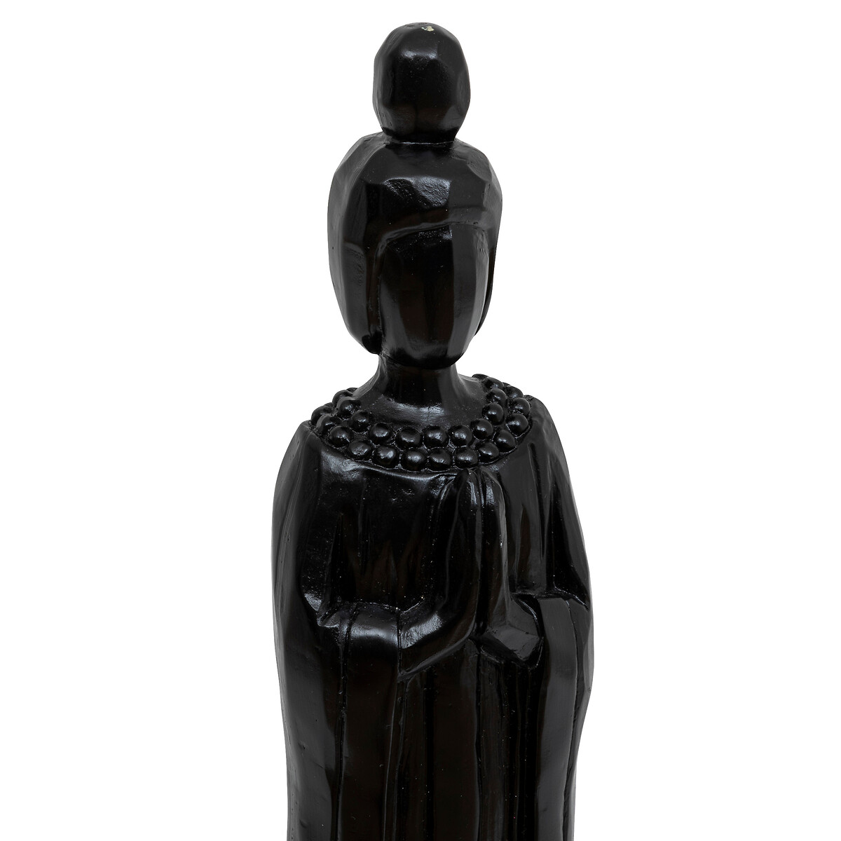 Est&aacute;tua em forma de mulher HAILEY preta 58cm