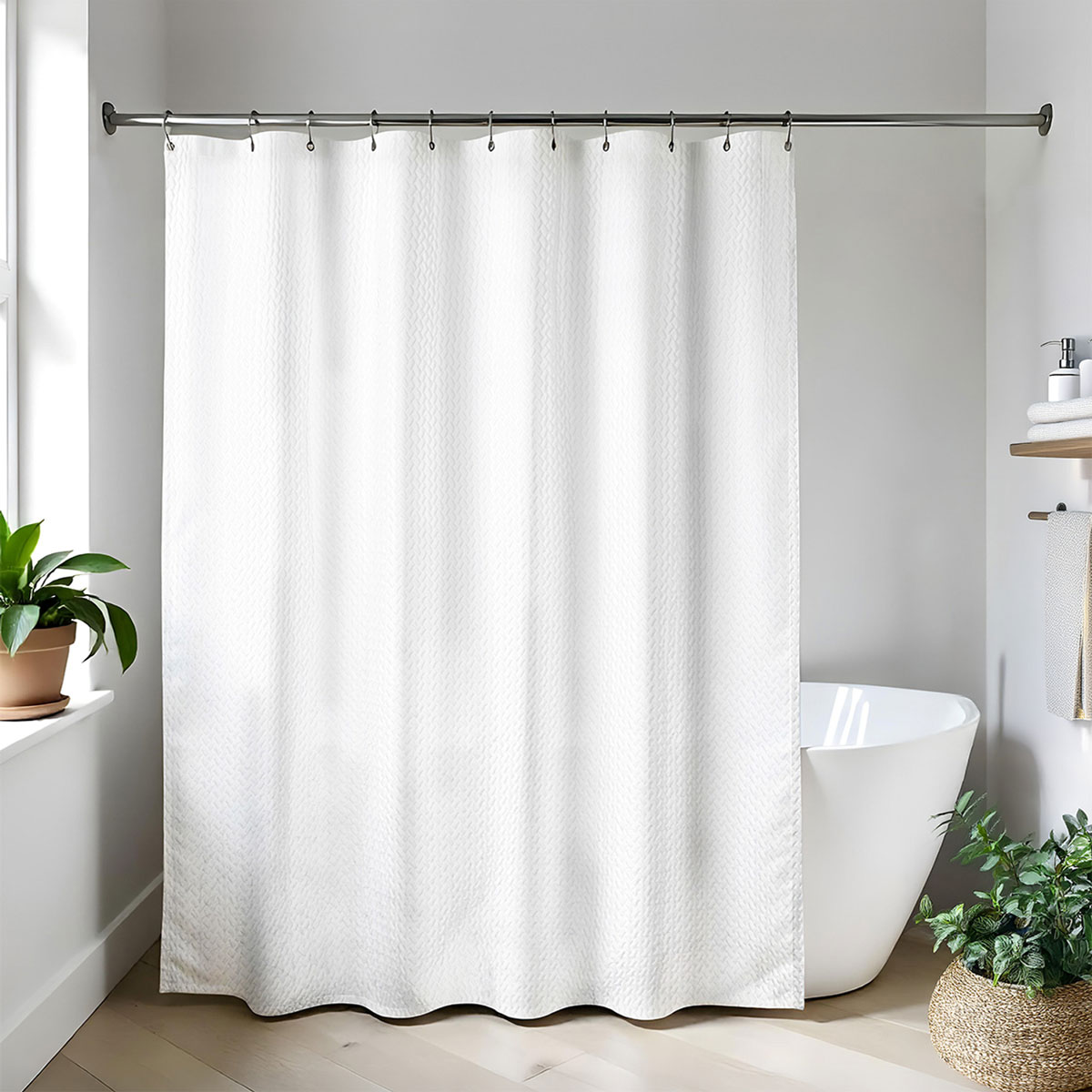 Cortina de banho branco 180x200cm