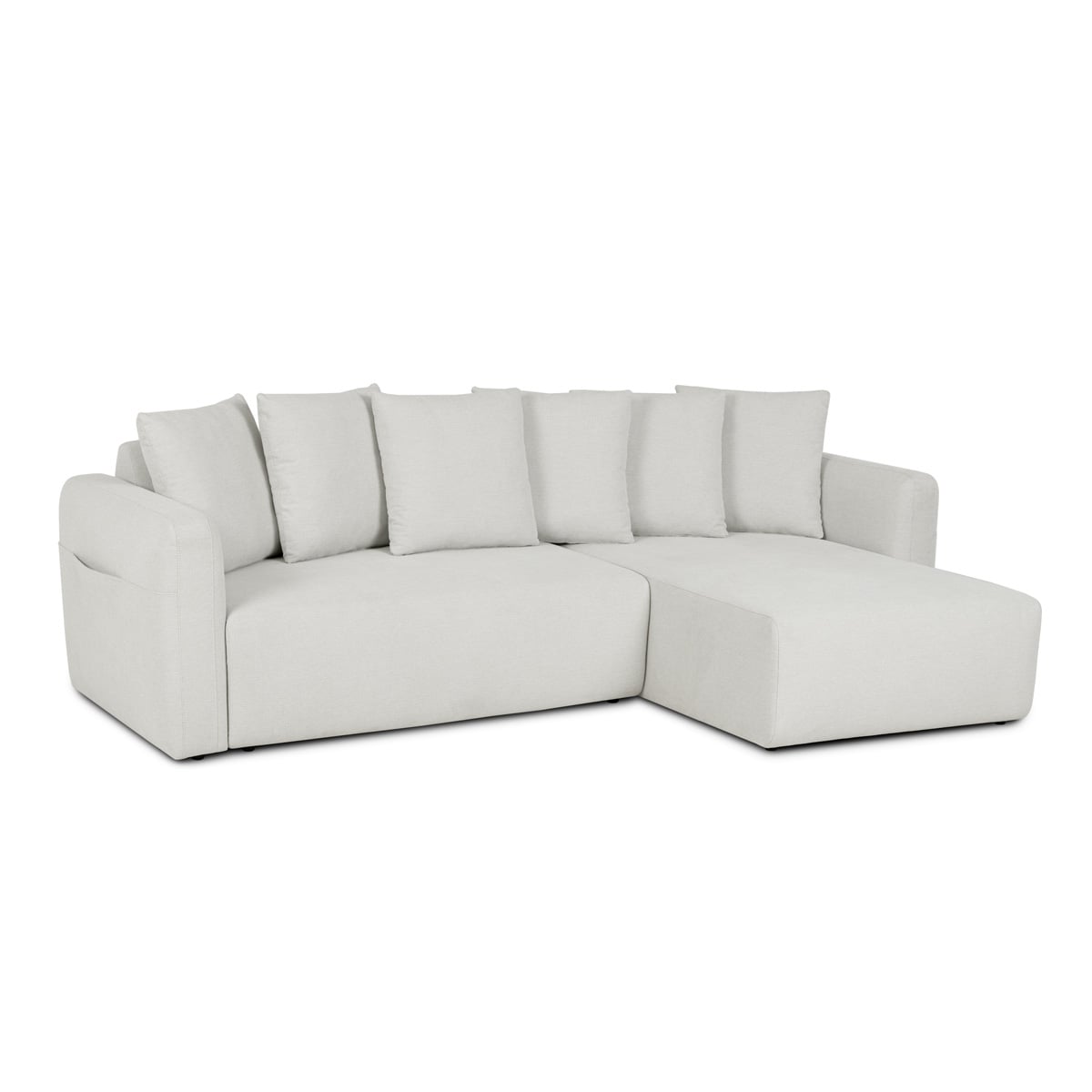 Sof&aacute; cama BERNA bege com chaise longue