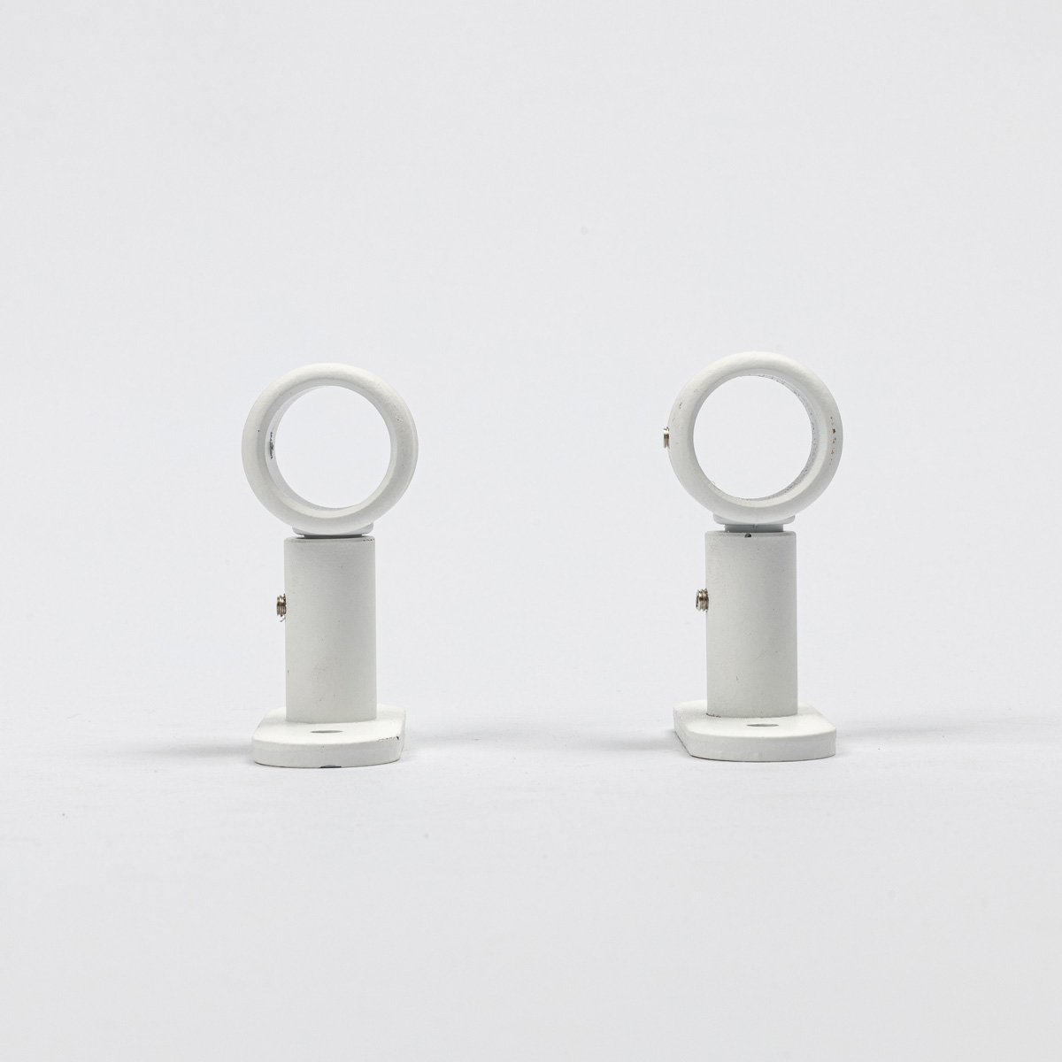 Conjunto 2 suportes var&atilde;o branco