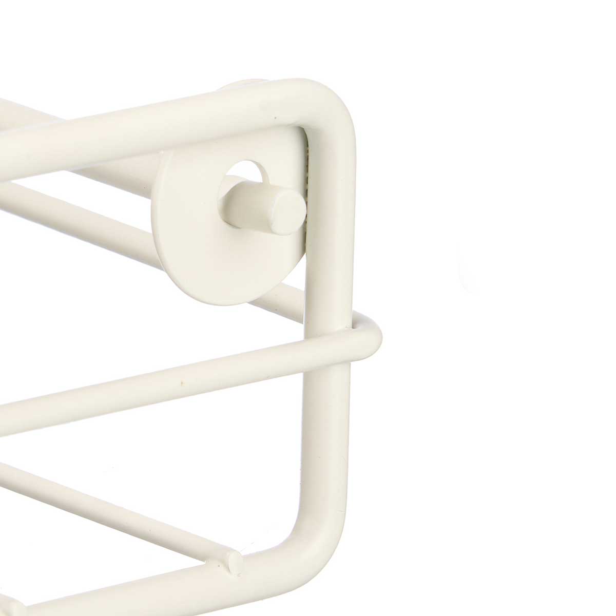 Porta guardanapos branco em metal 19x19x5cm