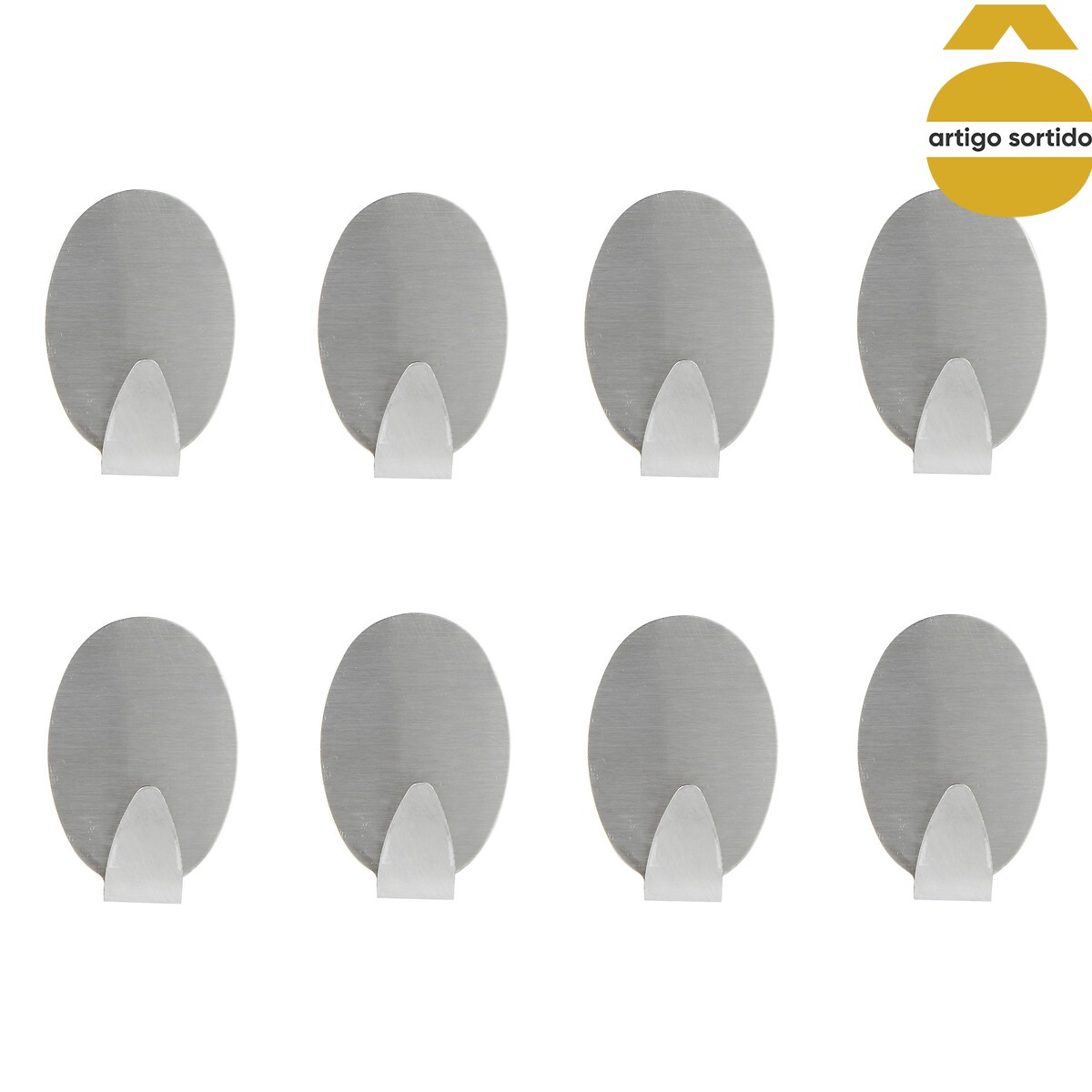 Cabides adesivos em aço inoxidável