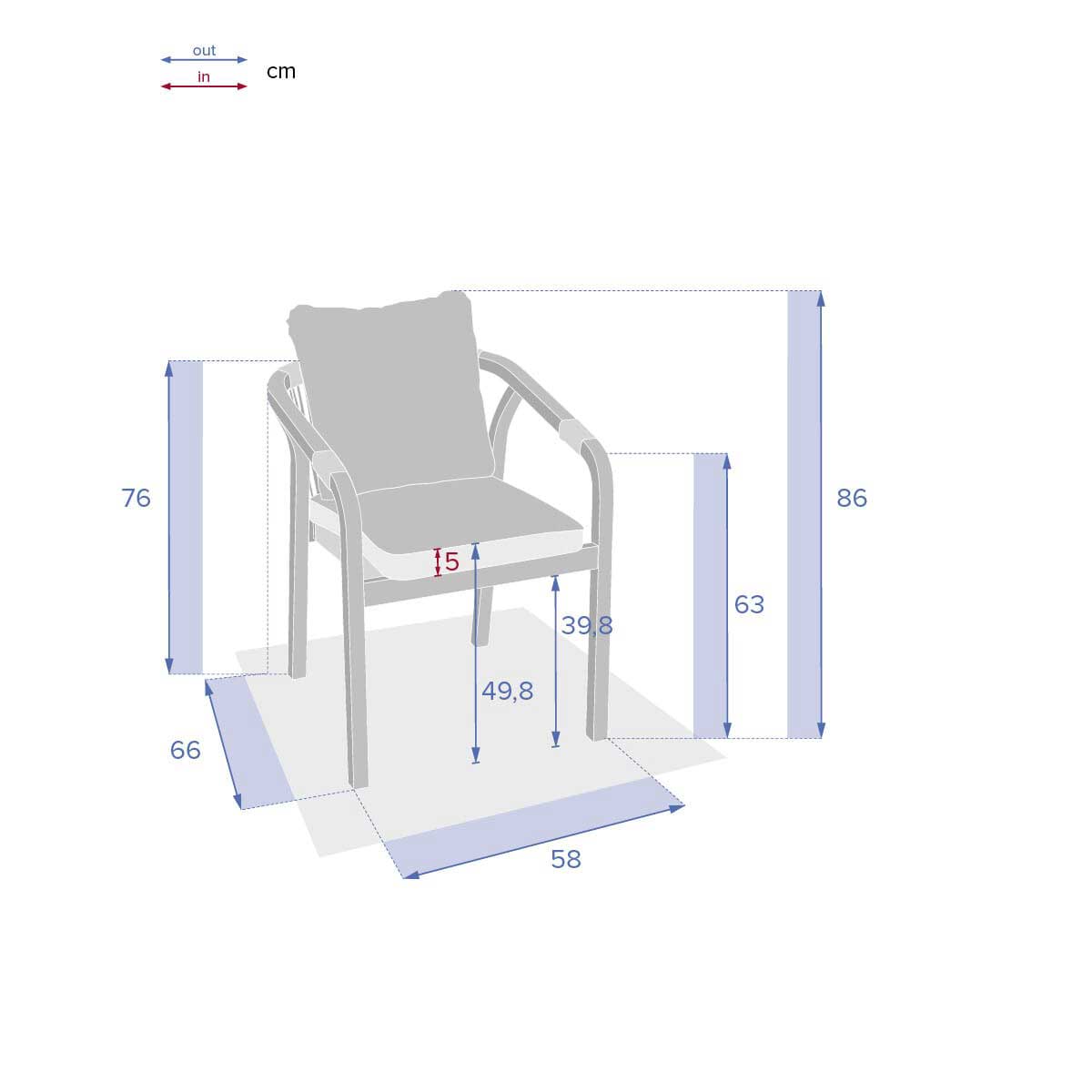 Cadeira PAPOUASIE taupe em madeira ac&aacute;cia