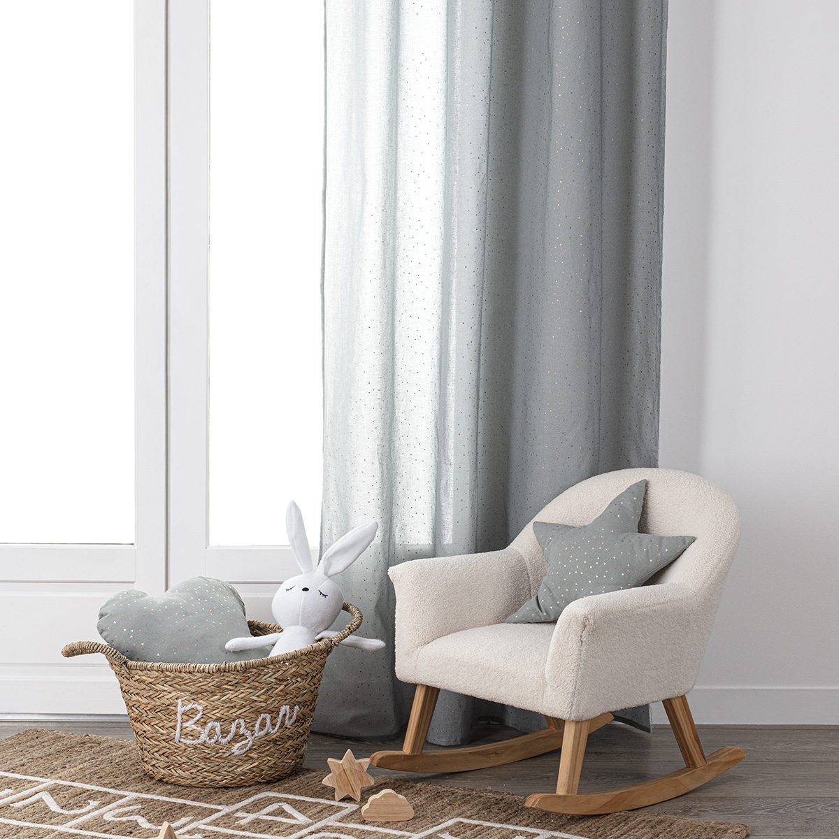 Cortina BERLINGOT azul 140x250cm