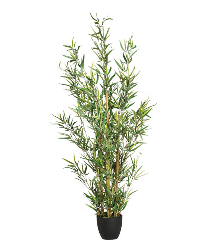 Planta de bambu artificial com pote 126cm