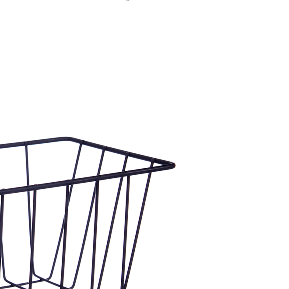 Cesto preto em metal para pendurar