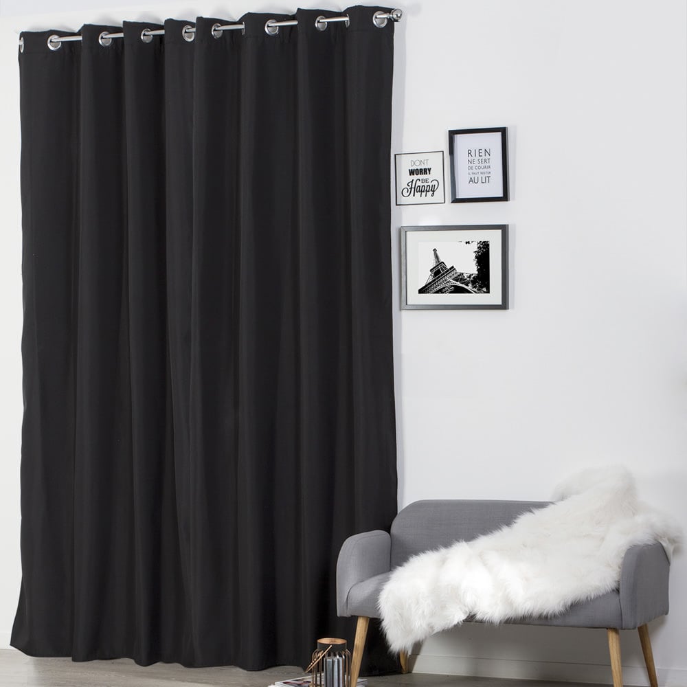 Cortina isolante preta 140x260cm