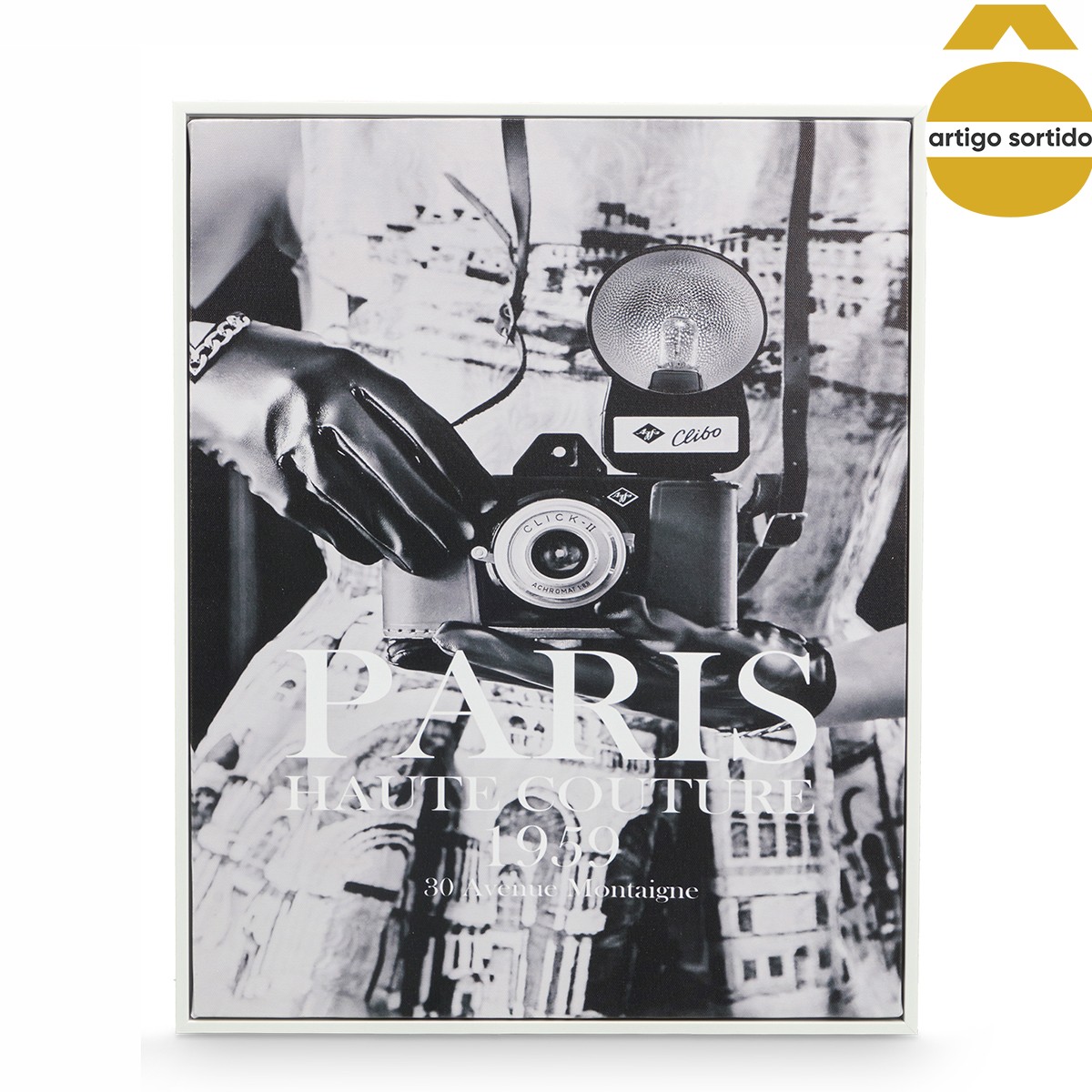 Quadro Decorativo Cidades Preto E Branco 40x50cm