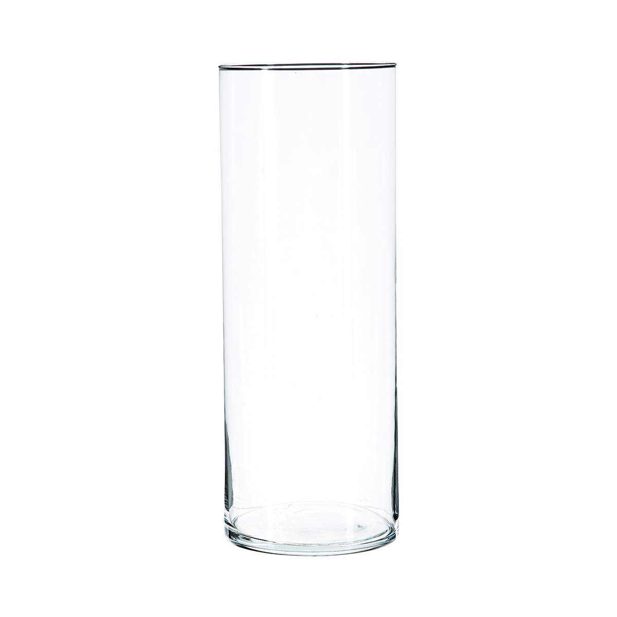 Jarra de vidro cilindrica transparente