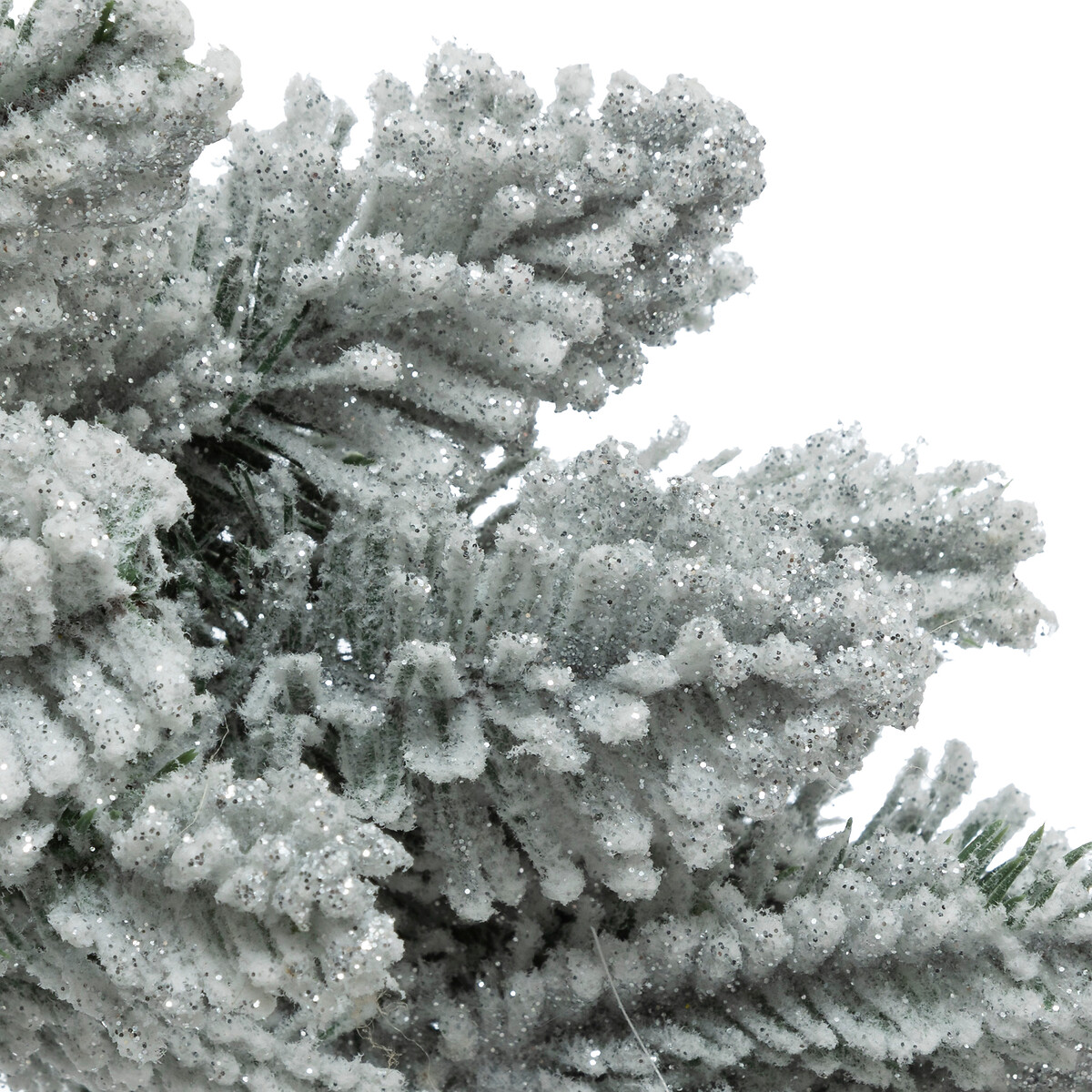 Coroa FROSTY verde com neve 40cm