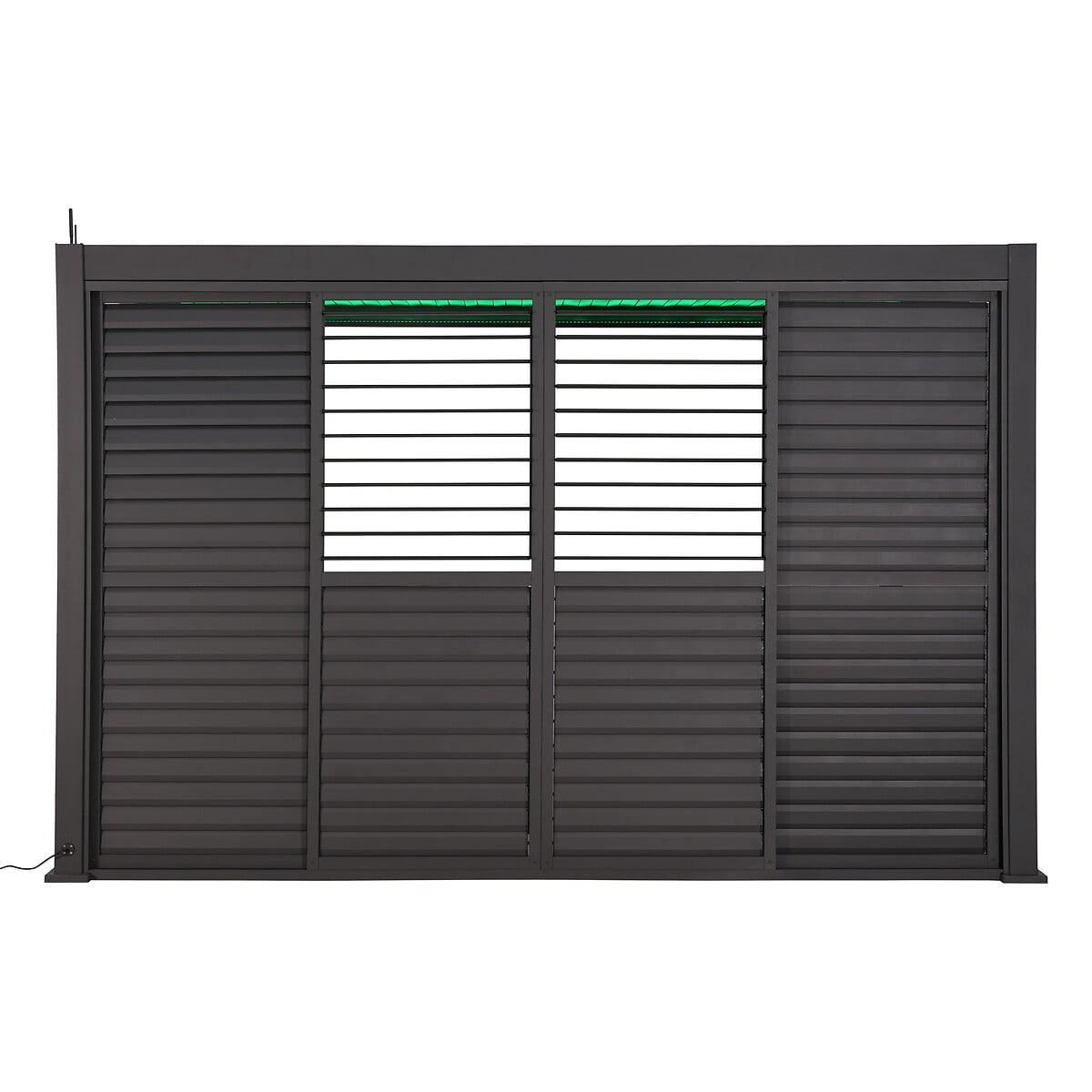 Persiana para p&eacute;rgola &Eacute;VORA cinza escuro 3m