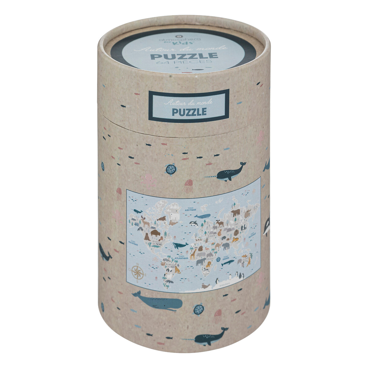 Puzzle do mundo com 64 pe&ccedil;as