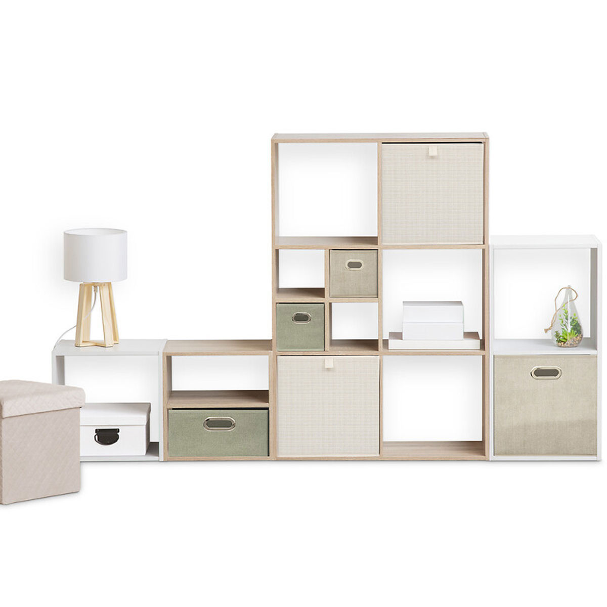 Caixa de arrumação bege TWEED 31x31cm,  Caixa de arrumação bege TWEED 31x31cm