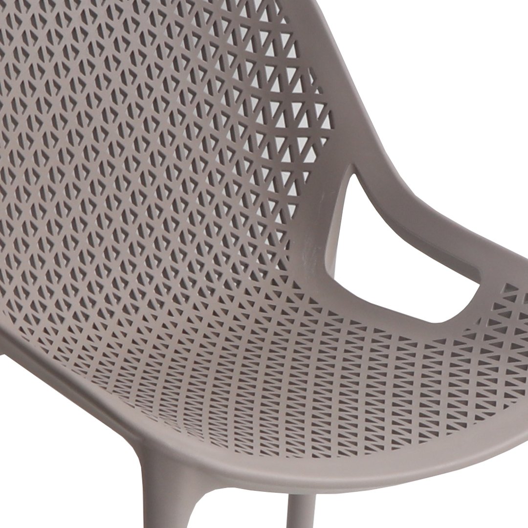 Cadeira OXY taupe sem bra&ccedil;os