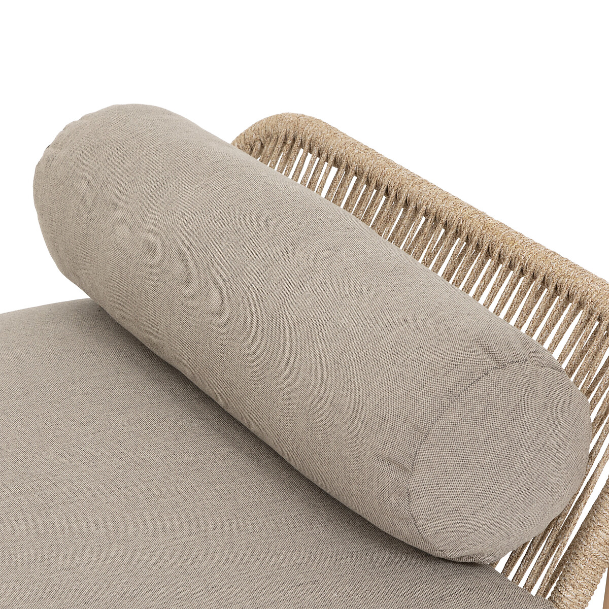 Banqueta DEONA taupe em madeira ac&aacute;cia