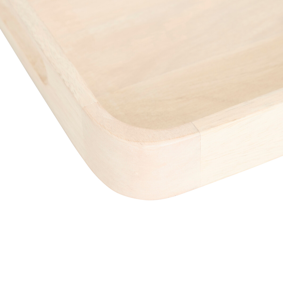 Tabuleiro bege em madeira mango 34,5cm