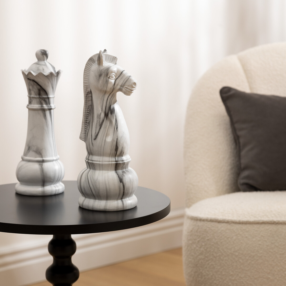 Peça de xadrez OLEN efeito mármore 26,5cm