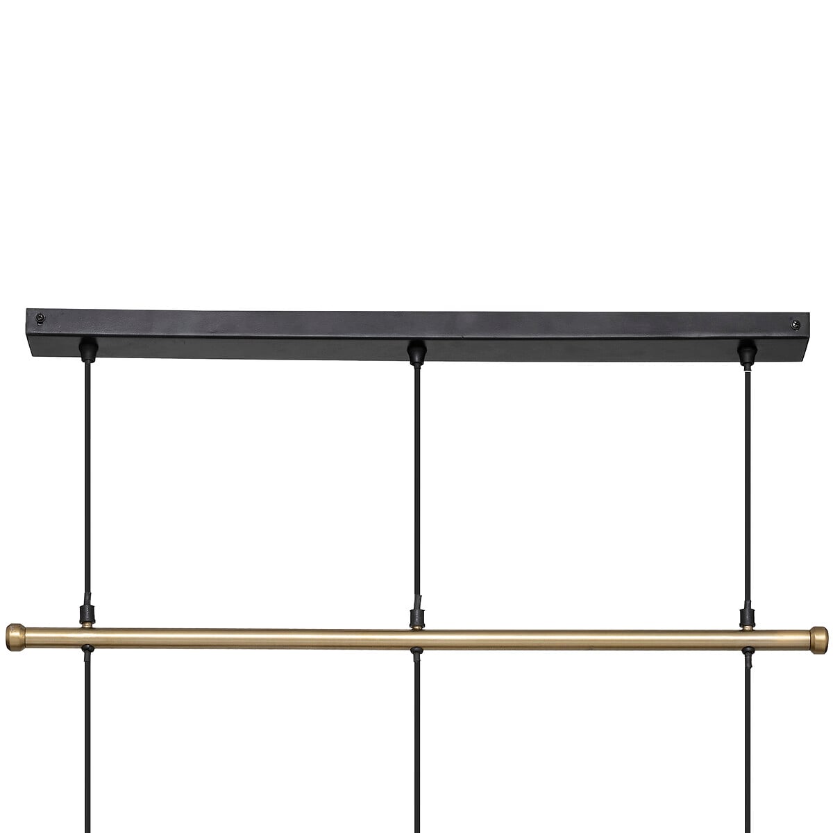 Candeeiro de teto CARAVANE dourado com 3 focos de luz