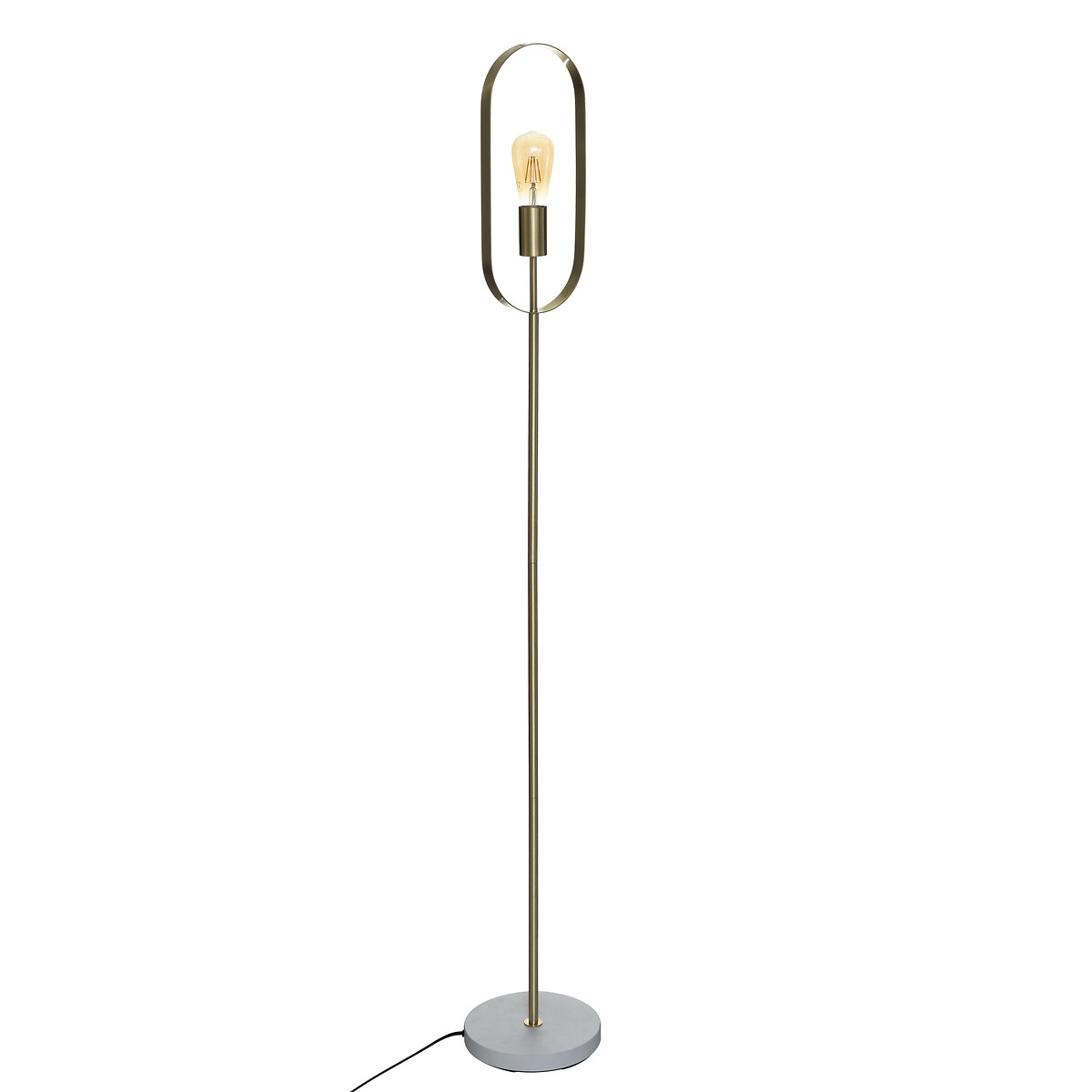 Candeeiro de pé EDI dourado 155cm,  Candeeiro de pé EDI dourado 155cm