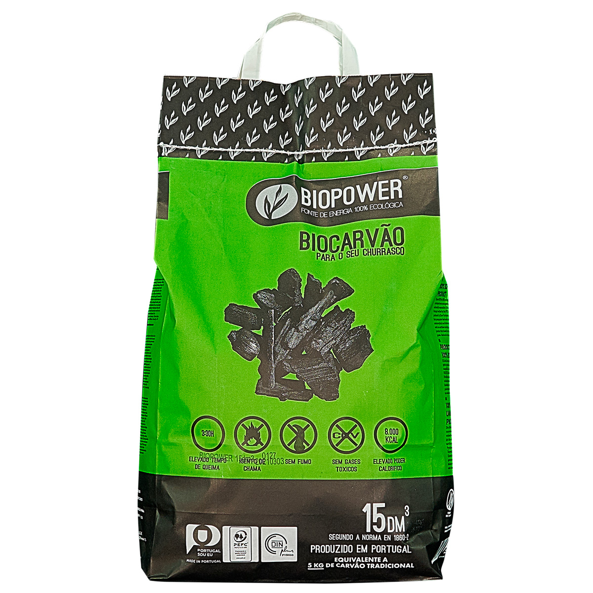 Carv&atilde;o ecol&oacute;gico para churrasco biopower