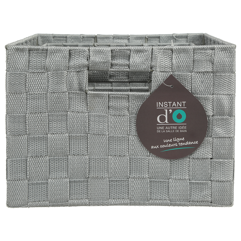 Cesto cinzento 24x34cm,  Cesto cinzento 24x34cm