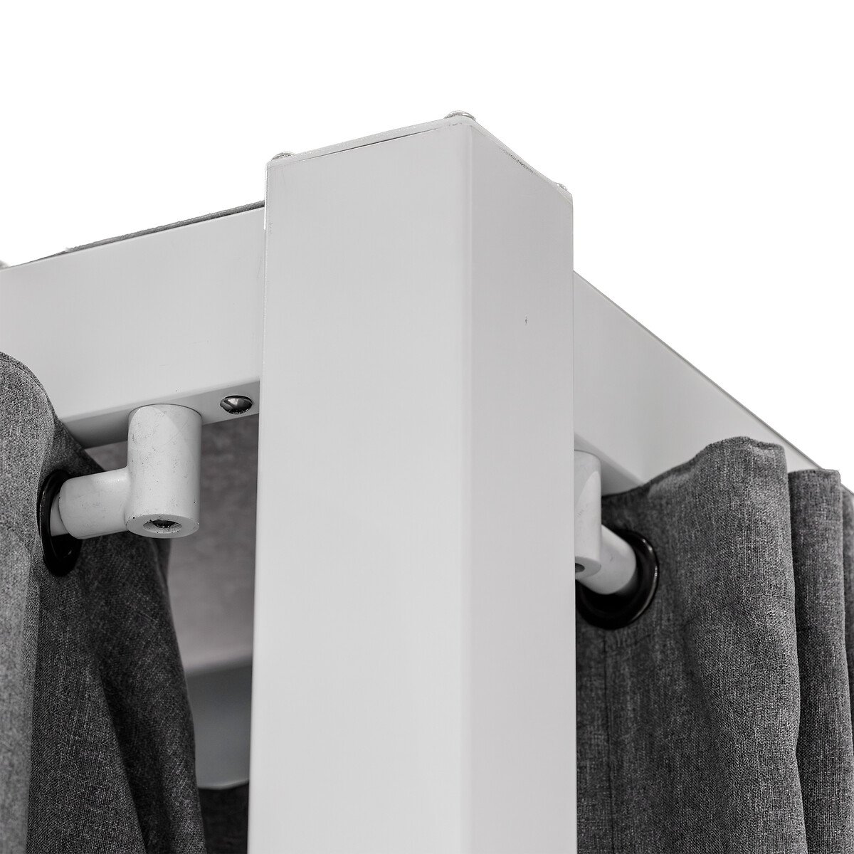 Conjunto de cortina e trlho para p&eacute;rgola ZLYA cinza escuro 2,18m