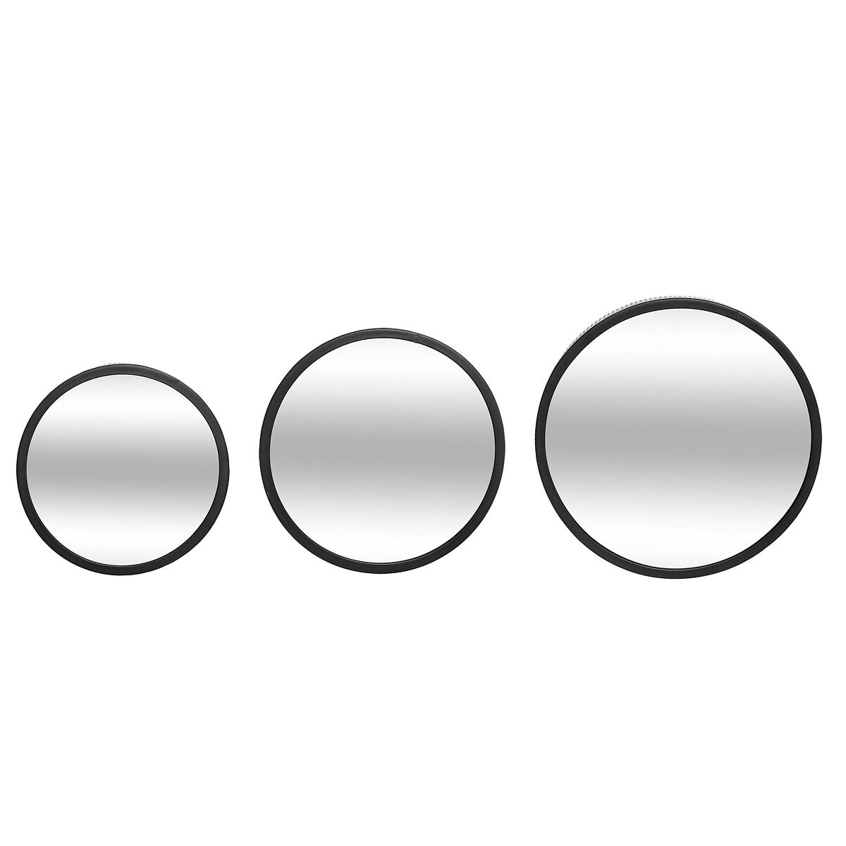 Conjunto de 3 espelhos de parede MONA em metal