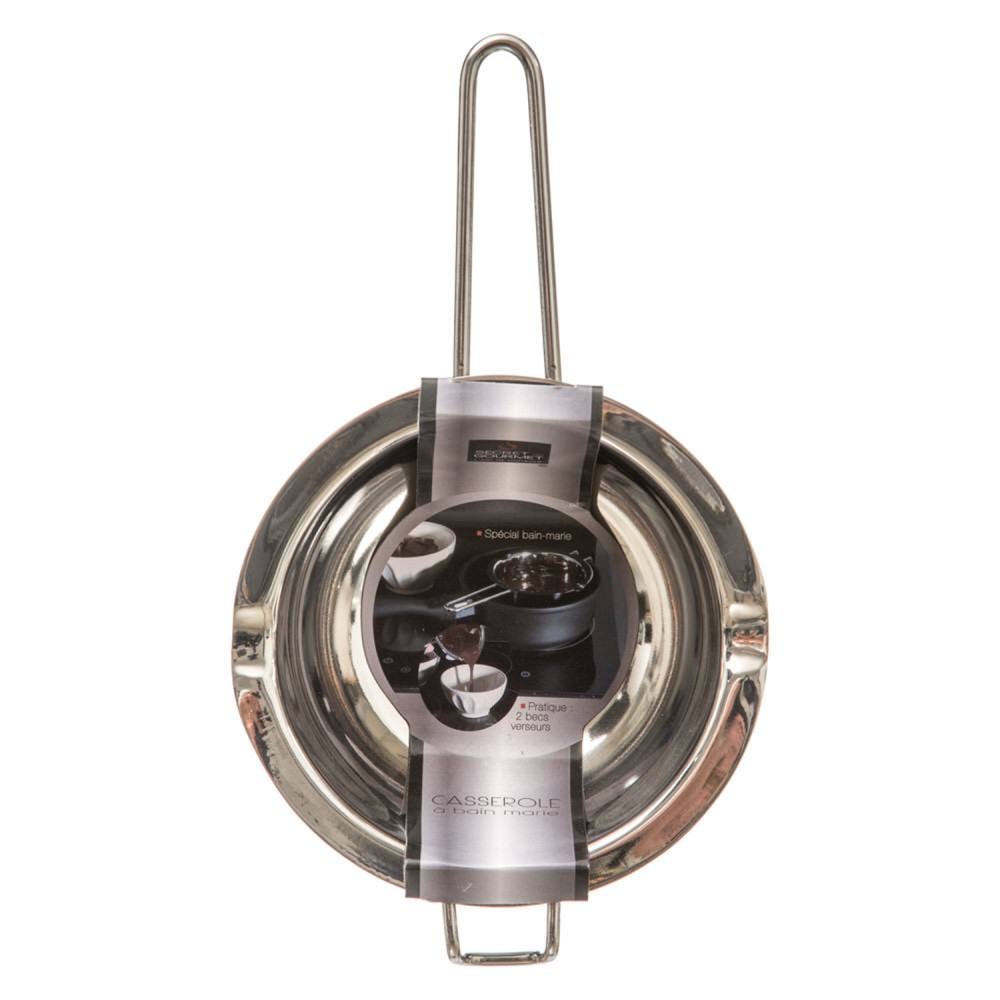 Caçarola para banho maria em inox,  Caçarola para banho maria em inox