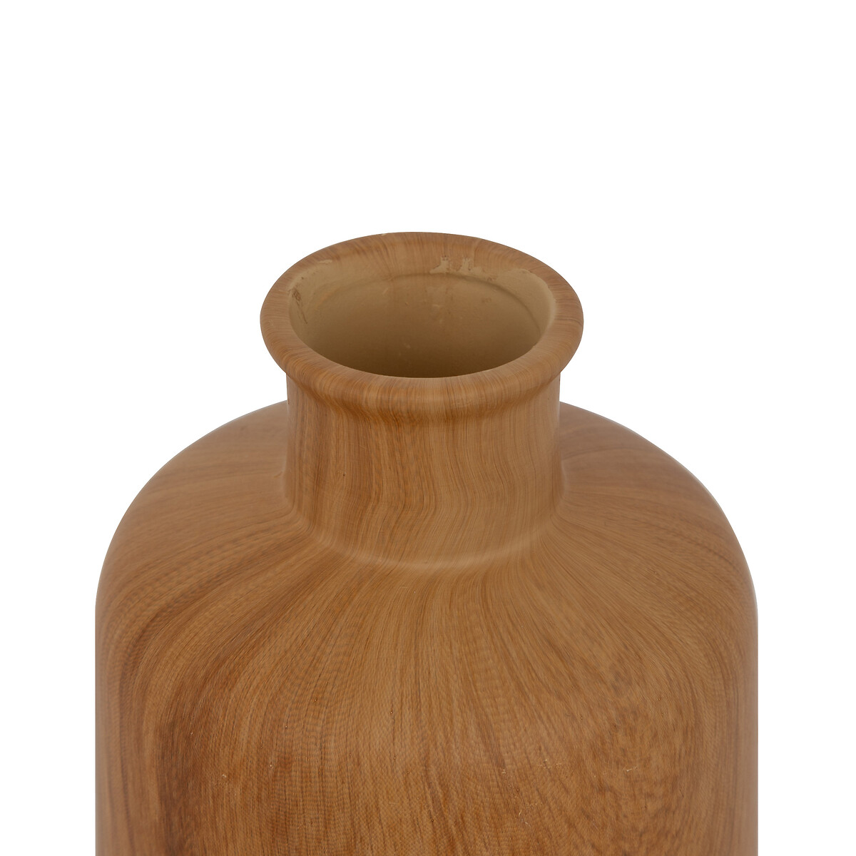 Vaso SOA em cer&acirc;mica efeito madeira 17,5cm