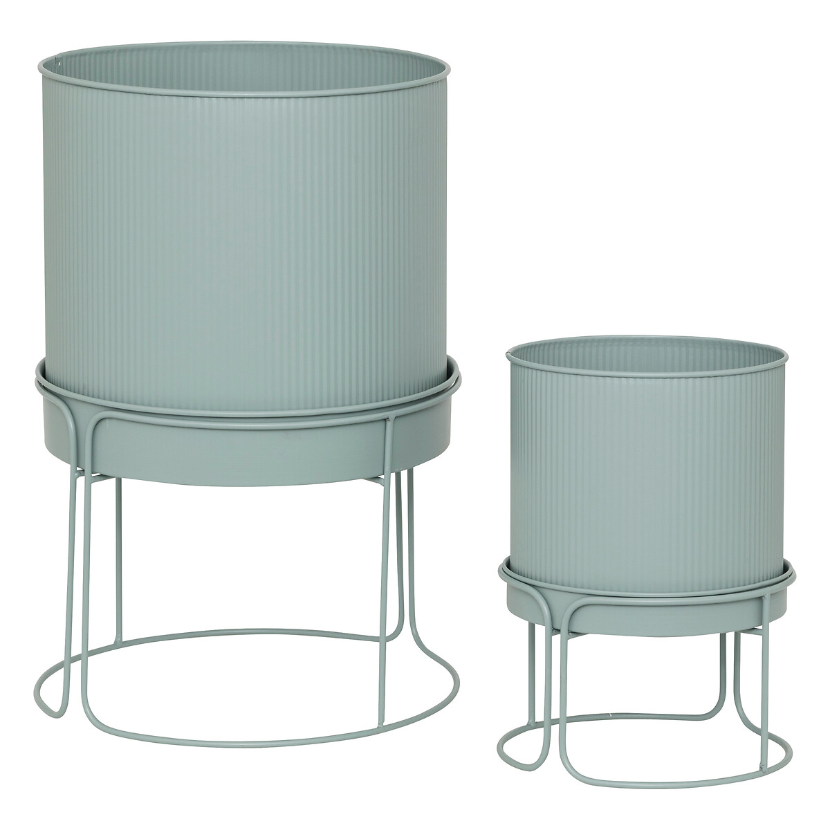 Floreira AZE em metal verde 27cm