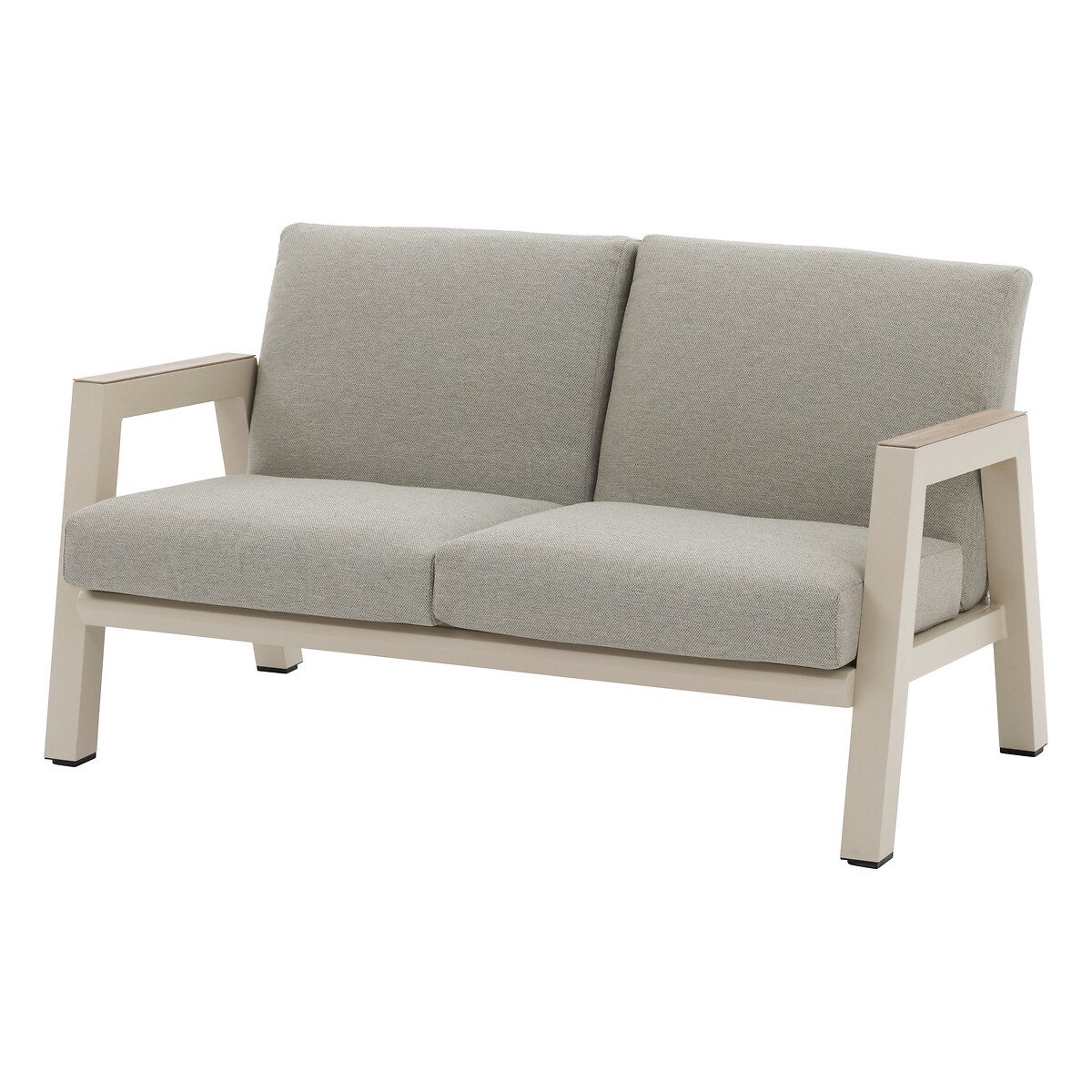 Sofá AXIOME cru e cinza em alumínio