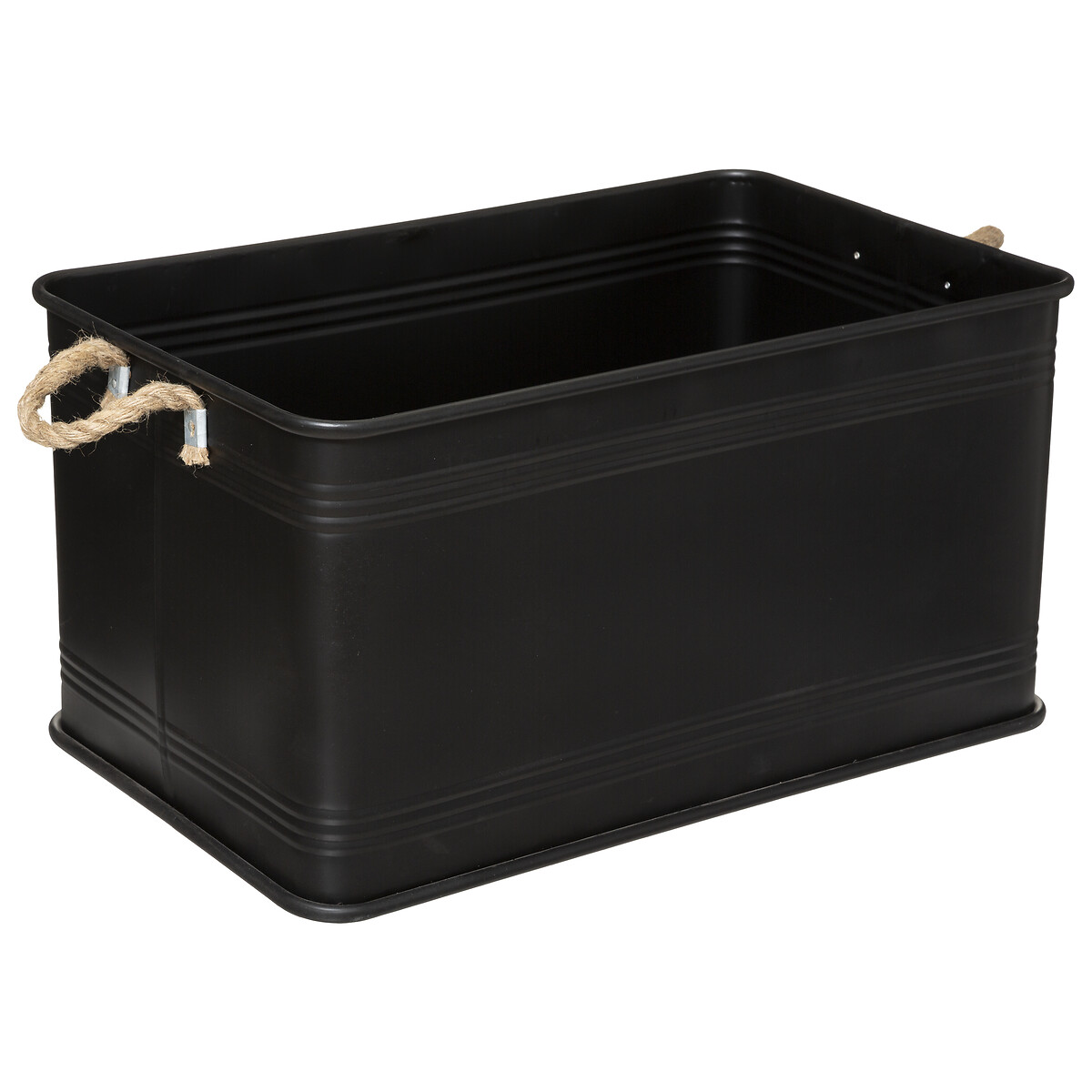 Caixa CUBA preta de metal 33x60cm