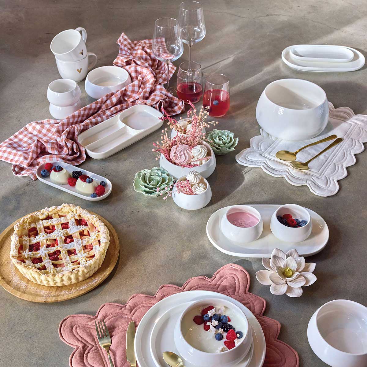  prato raso NORA branco em porcelana 27cm