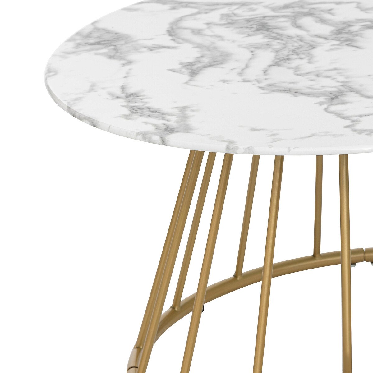 Mesa de apoio RAYO com efeito m&aacute;rmore D70x40cm