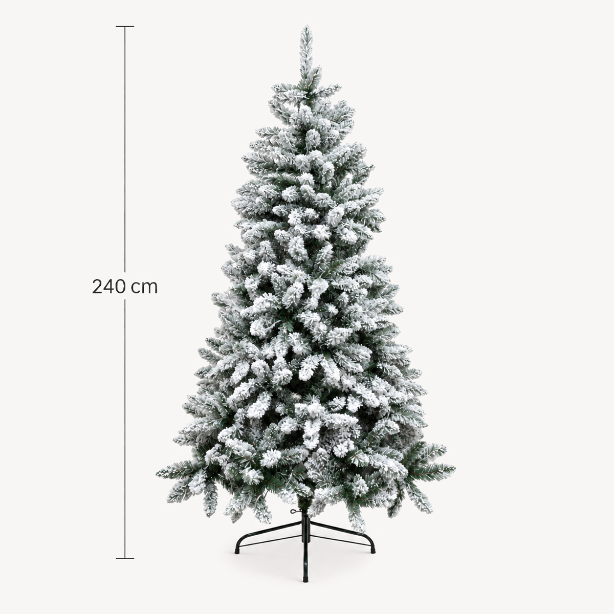 &Aacute;rvore de natal SNOW LORD verde com leds e neve 240cm