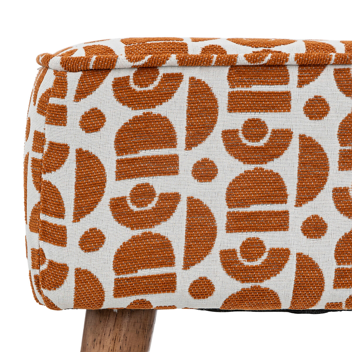 Tamborete CHIARA ocre em madeira pinho 38x38x40cm