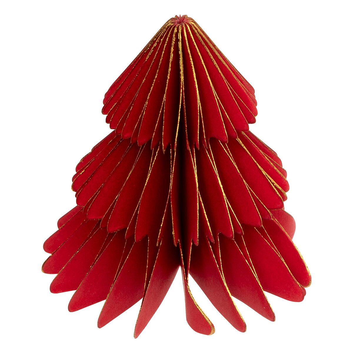 Conjunto de 2 &aacute;rvores de natal para mesa vermelho 6x6cm