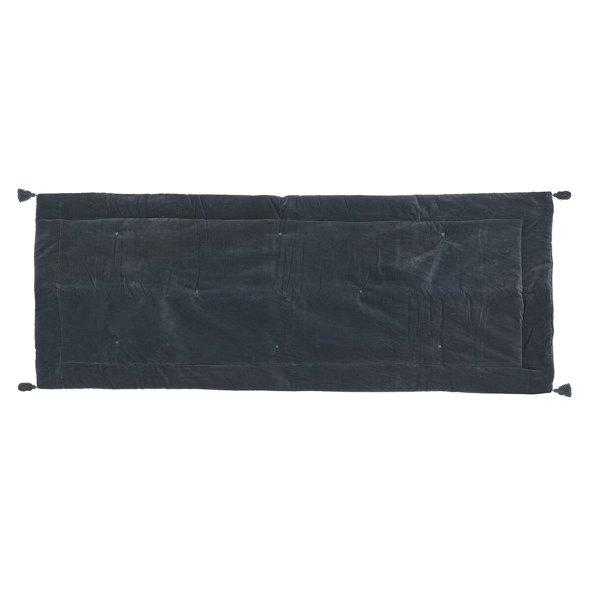 Edred&atilde;o Fundo De Cama MIDNIGHT Cinza Escuro 70x180cm