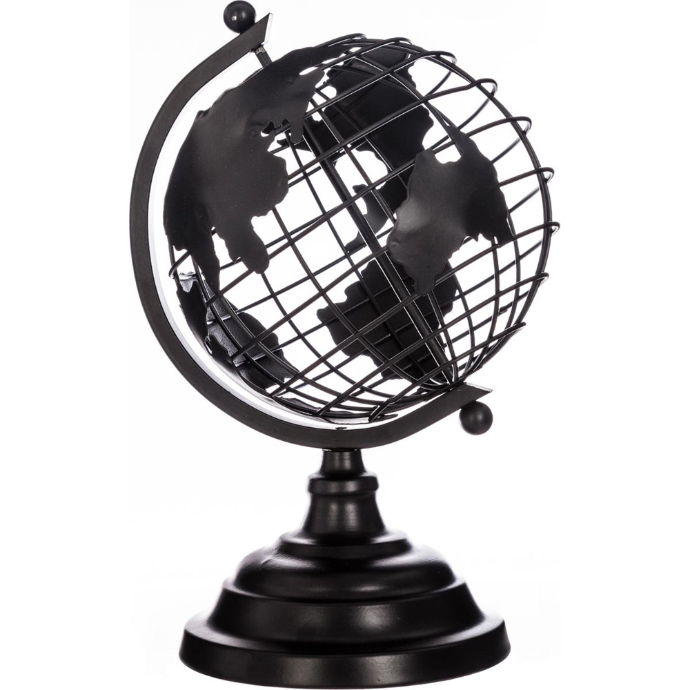 Globo decorativo preto em metal chic