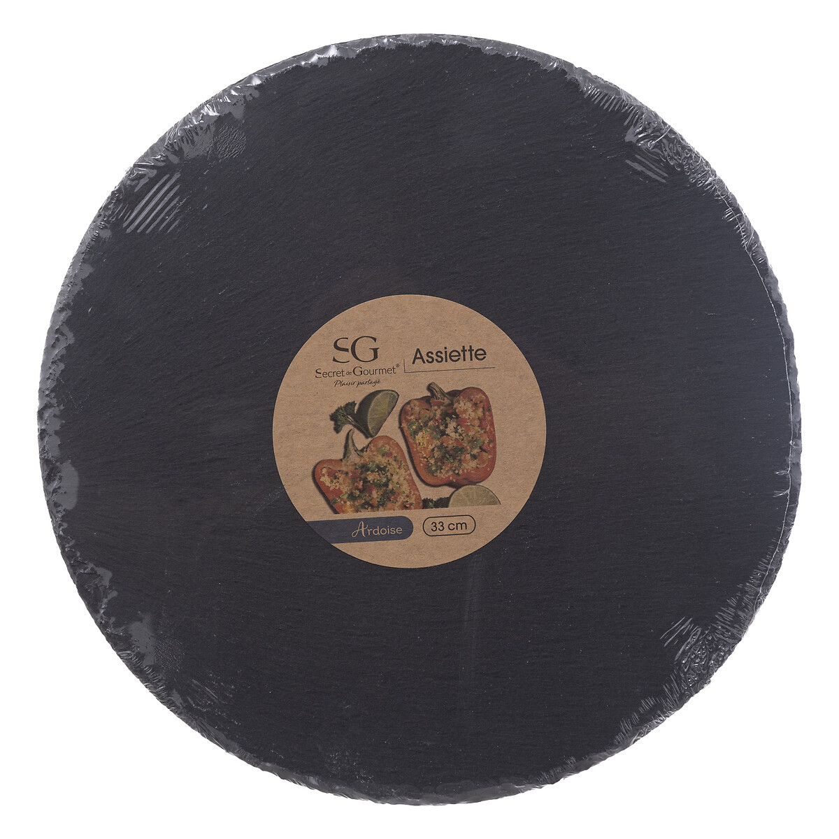 Tábua de ardósia redonda 33cm