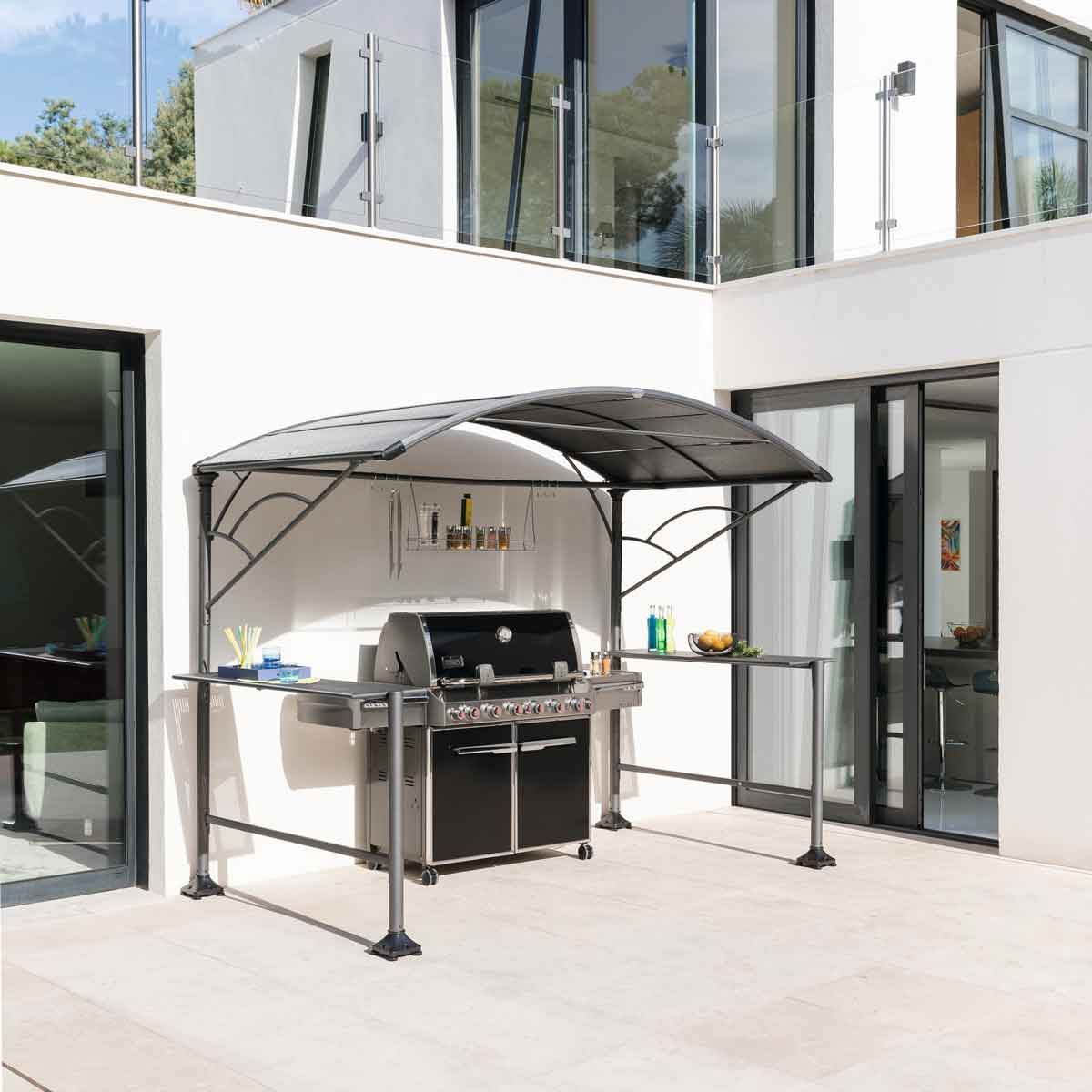 Abrigo para barbecue NEIBA cinza 2,27m