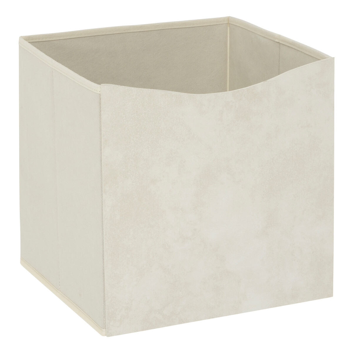 Caixa de arruma&ccedil;&atilde;o bege efeito pedra 31x31cm