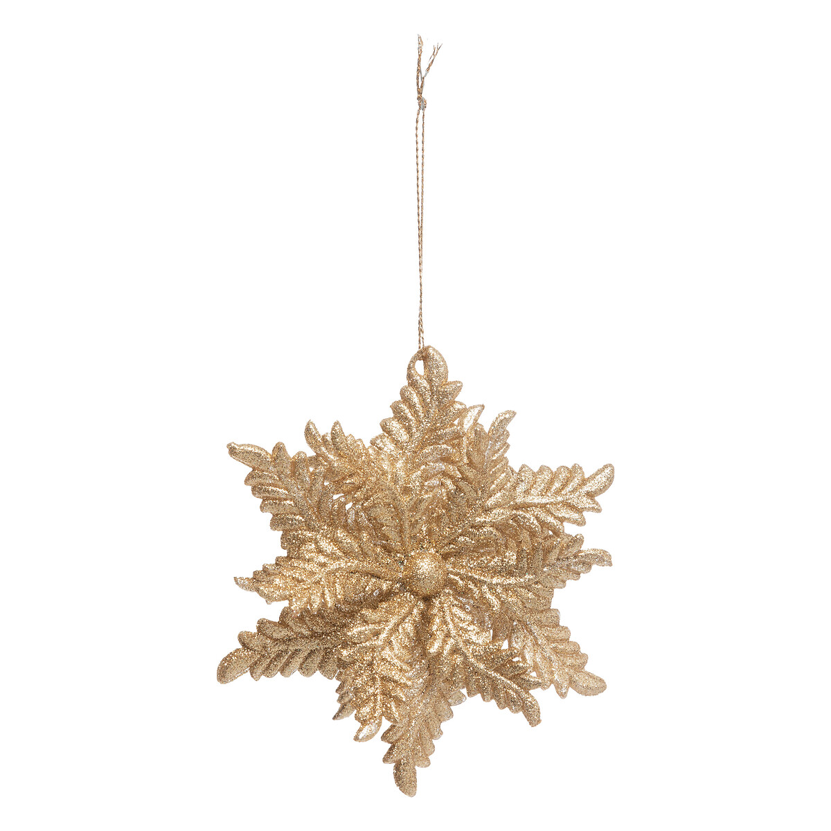 Pendurante de flor pois&eacute;ntia dourado 11cm