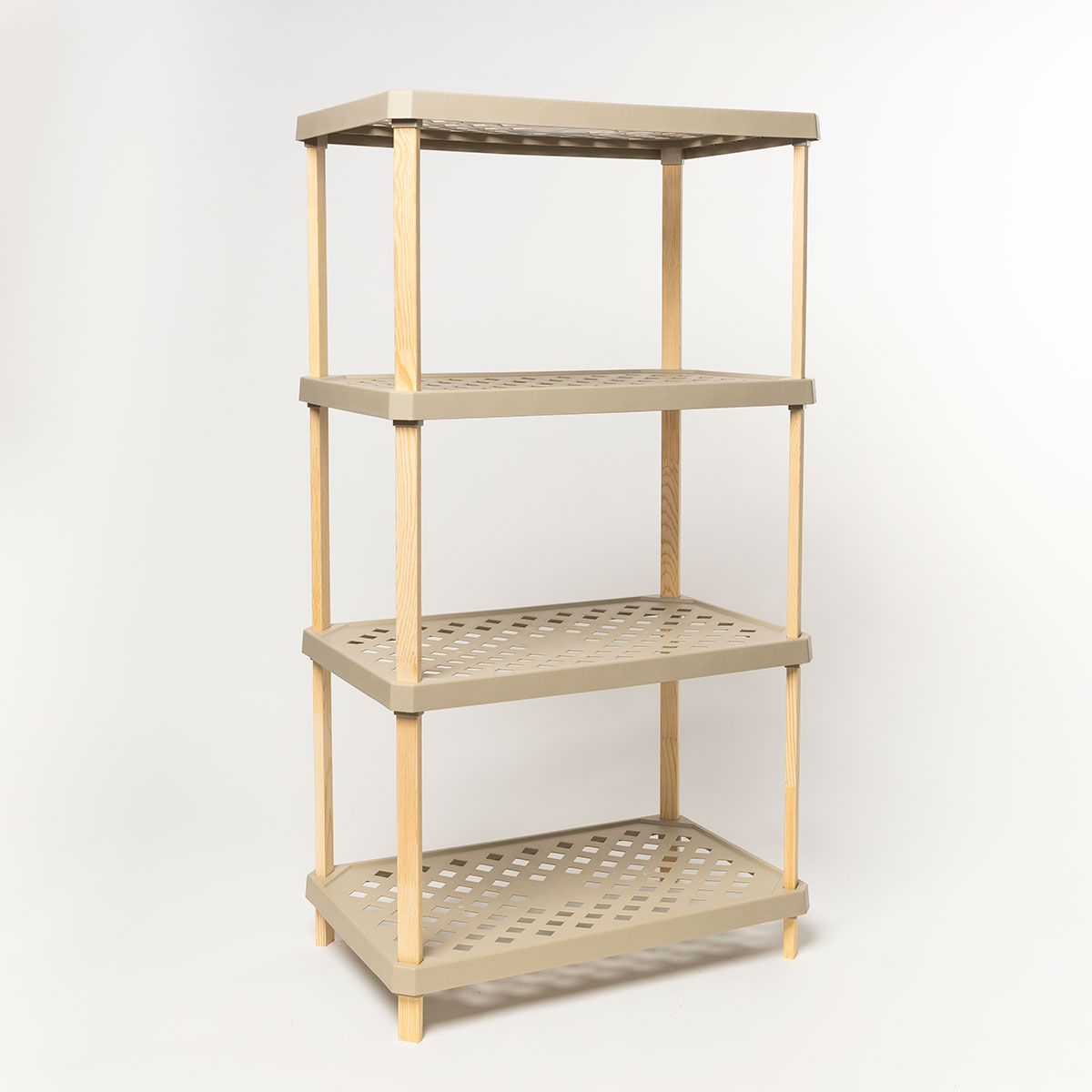 Estante retanguar com 4 n&iacute;veis bege